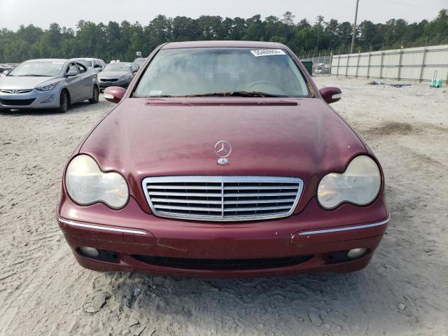 WDBRF61J32F289423 - 2002 MERCEDES-BENZ C-CLASS 240 MAROON photo 5