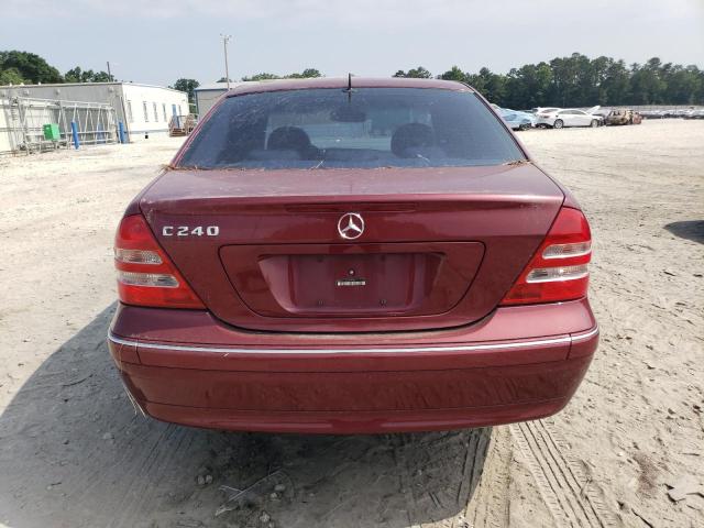 WDBRF61J32F289423 - 2002 MERCEDES-BENZ C-CLASS 240 MAROON photo 6