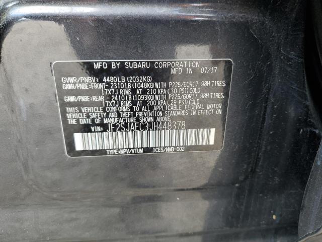 JF2SJAEC3JH448378 - 2018 SUBARU FORESTER 2.5I PREMIUM BLACK photo 13