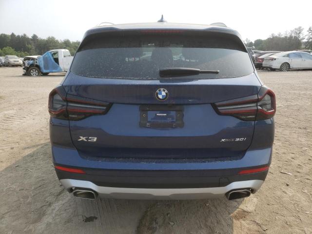 5UX53DP01N9L16664 - 2022 BMW X3 XDRIVE30I BLUE photo 6