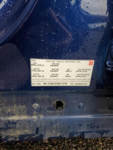 5YJSA1E24GF172792 - 2016 TESLA MODEL S BLUE photo 13