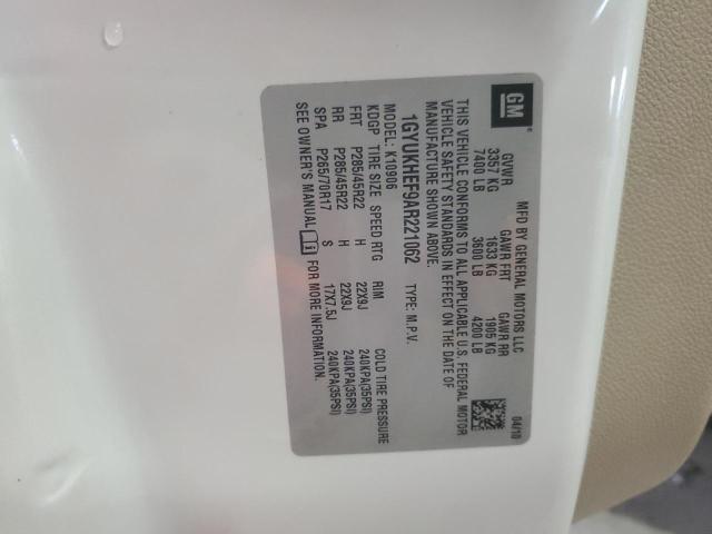 1GYUKHEF9AR221062 - 2010 CADILLAC ESCALADE ESV LUXURY Weiß Foto 13