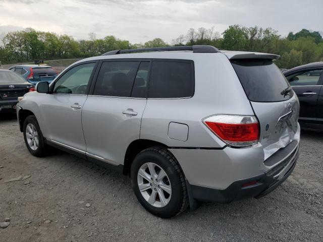 5TDBK3EHXDS213463 - 2013 TOYOTA HIGHLANDER BASE Argent photo 2