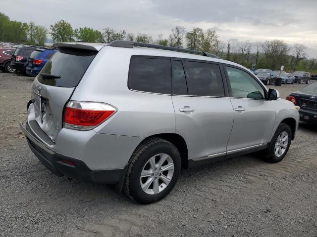 5TDBK3EHXDS213463 - 2013 TOYOTA HIGHLANDER BASE Argent photo 3