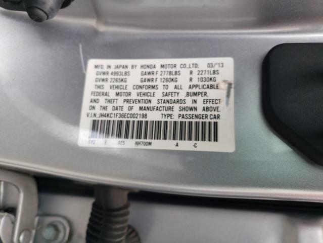 JH4KC1F36EC002198 - 2014 ACURA RLX SILVER photo 12