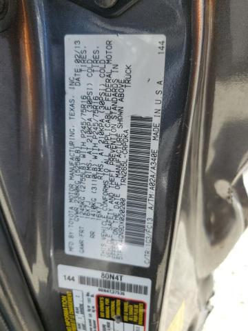 5TFTX4GN9DX020200 - 2013 TOYOTA TACOMA PRERUNNER ACCESS CAB GRAY photo 12