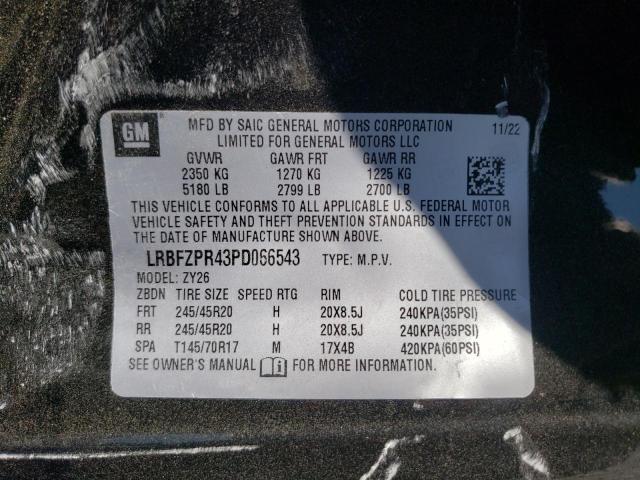 LRBFZPR43PD066543 - 2023 BUICK ENVISION ESSENCE BLACK photo 12