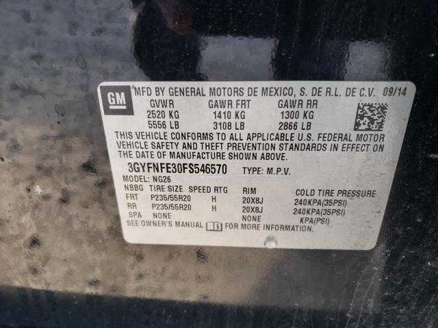 3GYFNFE30FS546570 - 2015 CADILLAC SRX PERFORMANCE COLLECTION Czarny zdjęcie 13