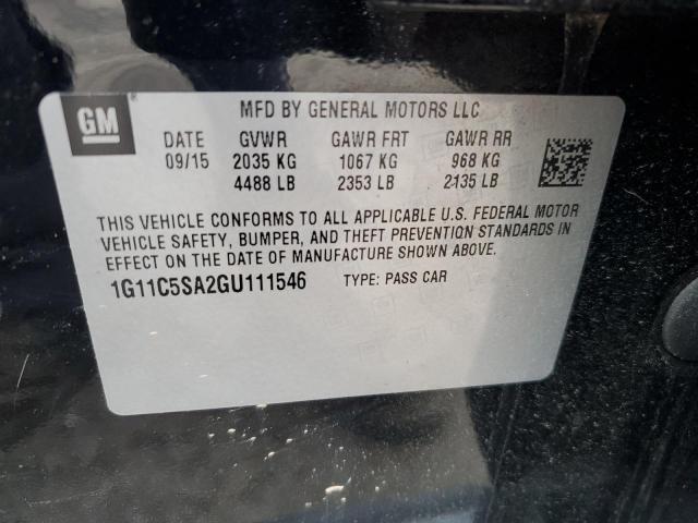 1G11C5SA2GU111546 - 2016 CHEVROLET MALIBU LIM LT Қара фото 13