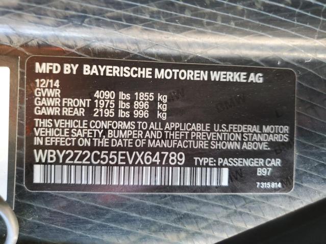 WBY2Z2C55EVX64789 - 2014 BMW I8 TWO TONE photo 14