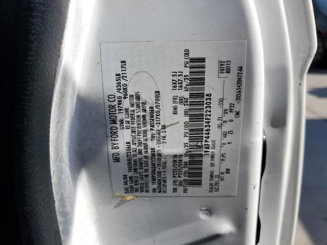 1FAFP44634F223038 - 2004 FORD MUSTANG WHITE photo 13