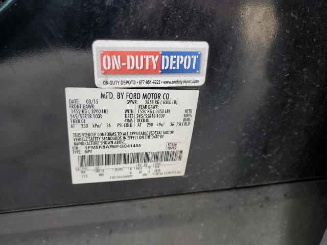 1FM5K8AR6FGC41455 - 2015 FORD EXPLORER POLICE INTERCEPTOR 黑色 照片 13