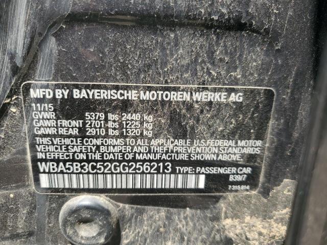 WBA5B3C52GG256213 - 2016 BMW 535 XI GRAY photo 12