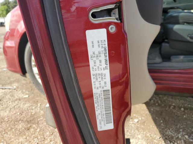 2A4RR8DG0BR712692 - 2011 CHRYSLER TOWN & COU TOURING L RED photo 13