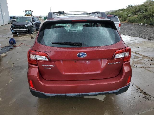 4S4BSAAC7H3426968 - 2017 SUBARU OUTBACK 2.5I RED photo 6