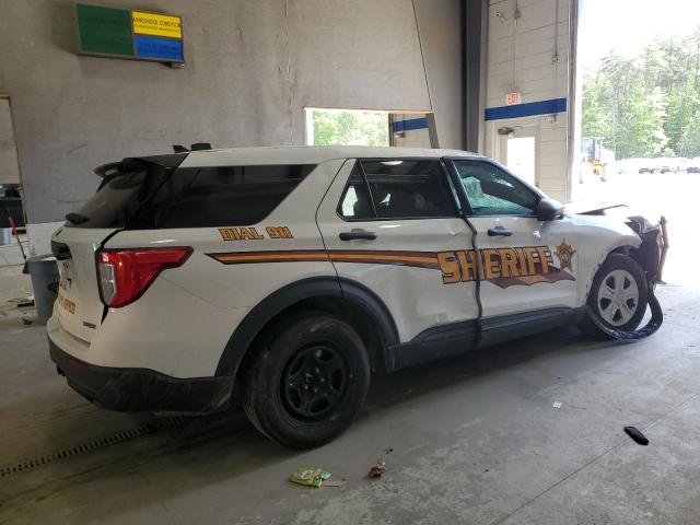 1FM5K8ABXLGC51064 - 2020 FORD EXPLORER POLICE INTERCEPTOR Սպիտակ լուսանկար 3