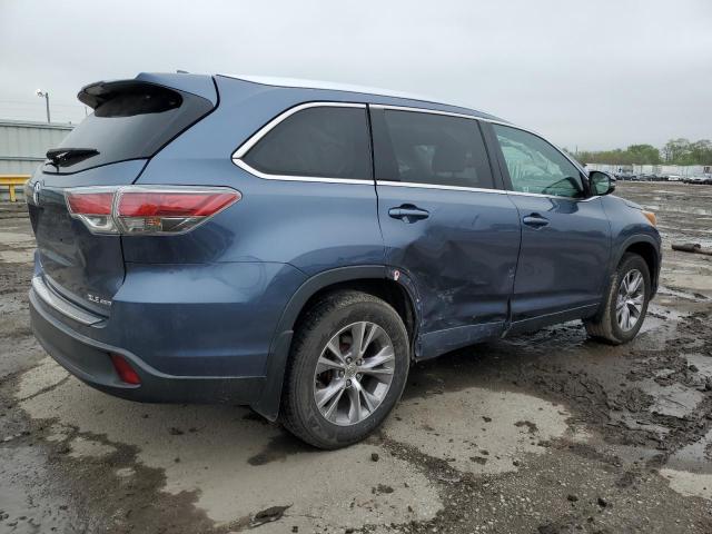 5TDJKRFH4FS194876 - 2015 TOYOTA HIGHLANDER XLE BLUE photo 3