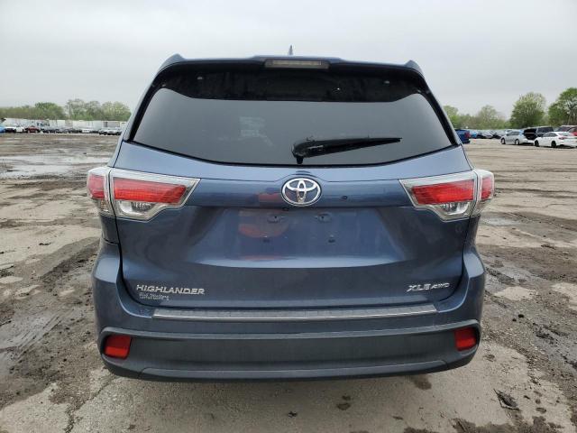 5TDJKRFH4FS194876 - 2015 TOYOTA HIGHLANDER XLE BLUE photo 6