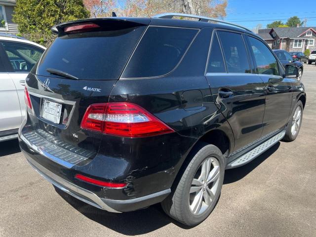 4JGDA5HB8CA056893 - 2012 MERCEDES-BENZ ML 350 4MATIC BLACK photo 4