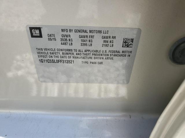 1G11C5SL0FF312821 - 2015 CHEVROLET MALIBU 1LT CREAM photo 13