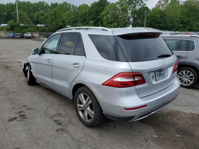 4JGDA5HB5EA374165 - 2014 MERCEDES-BENZ ML 350 4MATIC SILVER photo 2