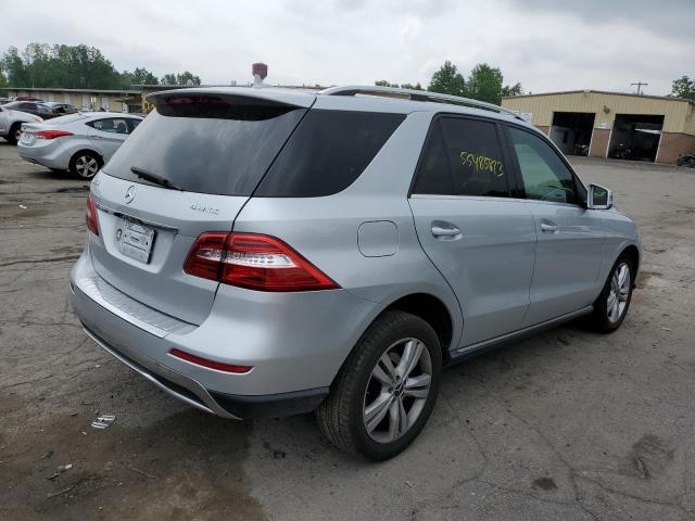 4JGDA5HB5EA374165 - 2014 MERCEDES-BENZ ML 350 4MATIC SILVER photo 3