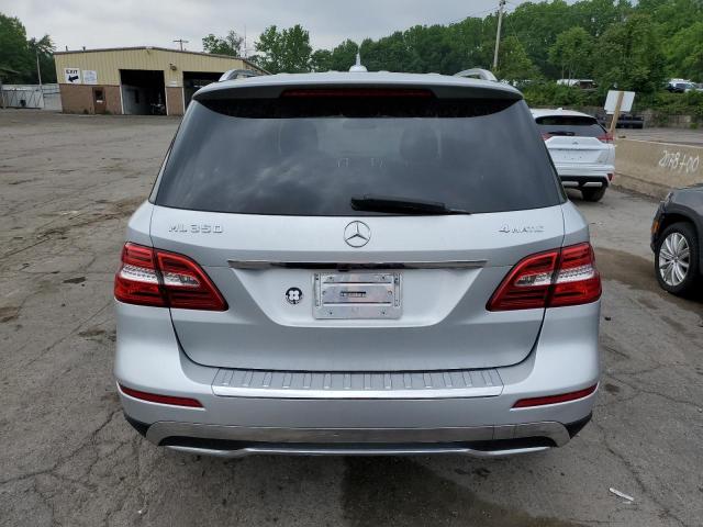 4JGDA5HB5EA374165 - 2014 MERCEDES-BENZ ML 350 4MATIC SILVER photo 6
