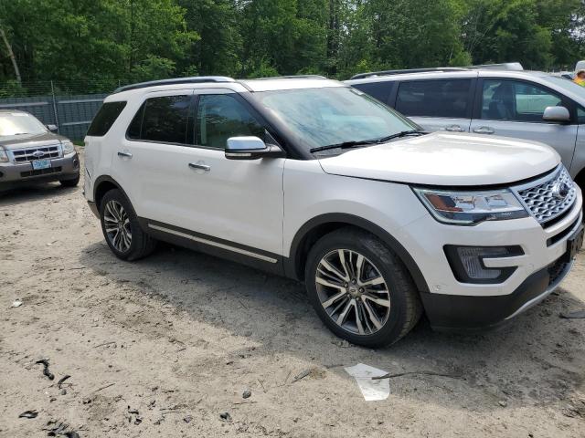 1FM5K8HT3HGD15290 - 2017 FORD EXPLORER PLATINUM WHITE photo 4