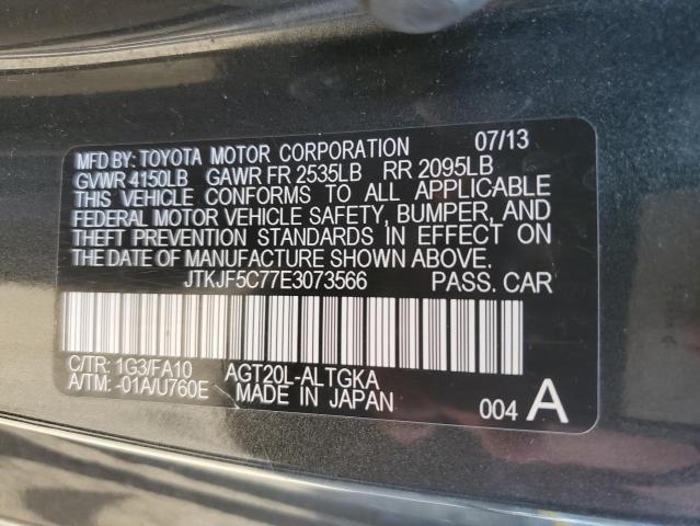 JTKJF5C77E3073566 - 2014 TOYOTA SCION TC GRAY photo 12