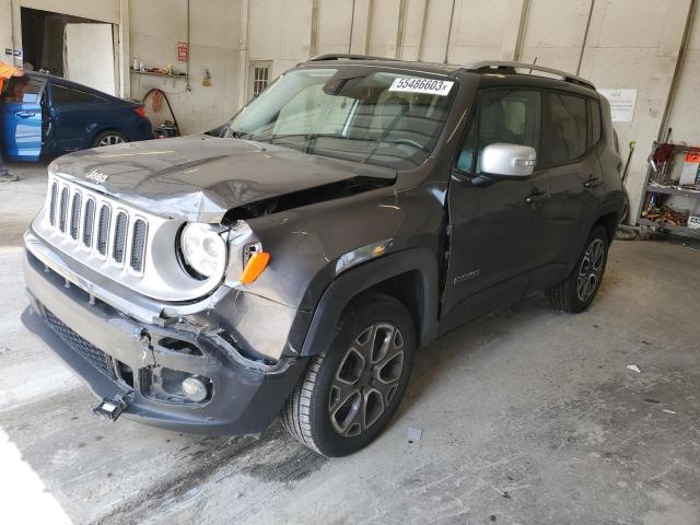 ZACCJBDB7HPG61192 - 2017 JEEP RENEGADE LIMITED GRAY photo 1