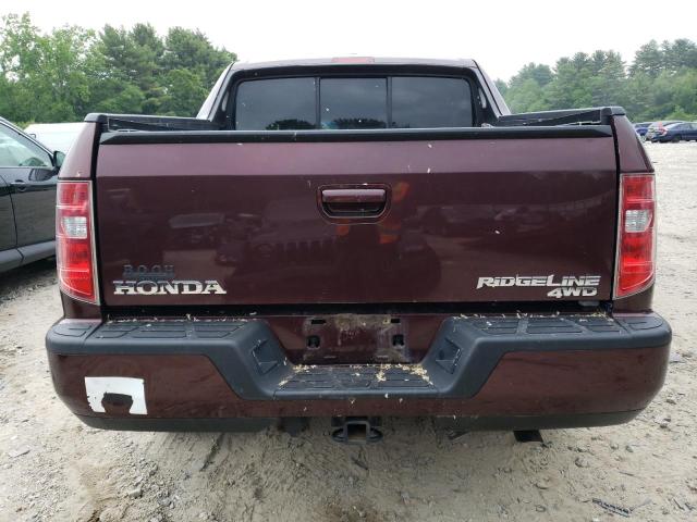 2HJYK16539H501040 - 2009 HONDA RIDGELINE RTL MAROON photo 6