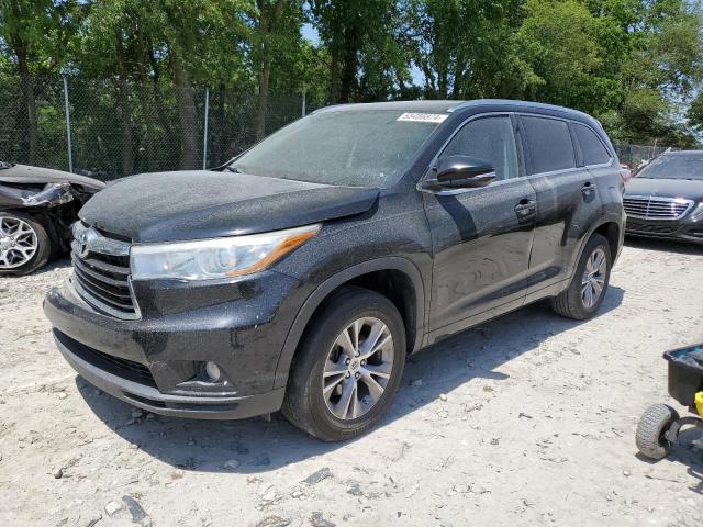 5TDKKRFH9FS046887 - 2015 TOYOTA HIGHLANDER XLE BLACK photo 1