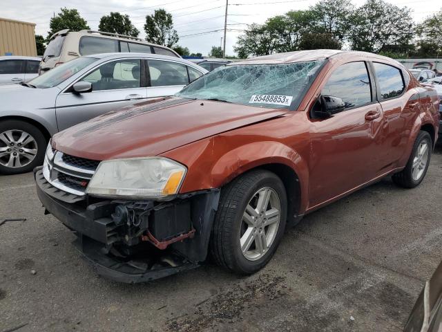 1C3CDZCB1CN198523 - 2012 DODGE AVENGER SXT ORANGE photo 1