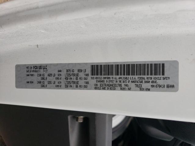 3C6TRVAGXHE551705 - 2017 RAM PROMASTER 1500 STANDARD WHITE photo 13