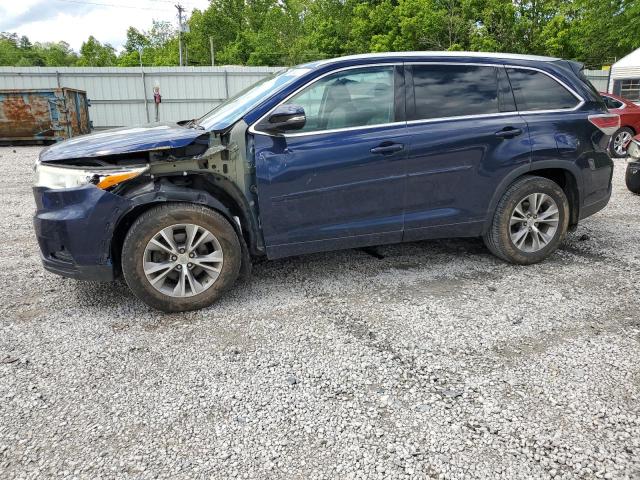 5TDJKRFH2ES033313 - 2014 TOYOTA HIGHLANDER XLE BLUE photo 1