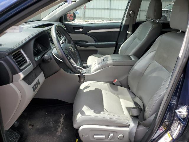 5TDJKRFH2ES033313 - 2014 TOYOTA HIGHLANDER XLE BLUE photo 7