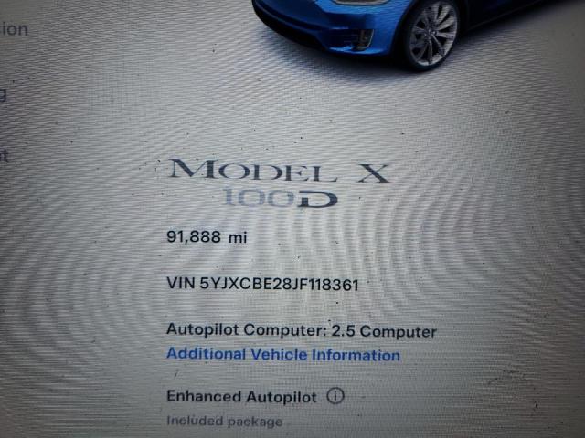 5YJXCBE28JF118361 - 2018 TESLA MODEL X 白色 照片 9