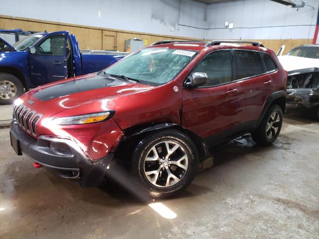 1C4PJMBS3EW132305 - 2014 JEEP CHEROKEE TRAILHAWK BURGUNDY photo 1
