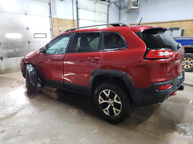 1C4PJMBS3EW132305 - 2014 JEEP CHEROKEE TRAILHAWK BURGUNDY photo 2