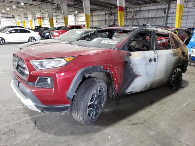 2T3J1RFV5KW035334 - 2019 TOYOTA RAV4 ADVENTURE MAROON photo 1