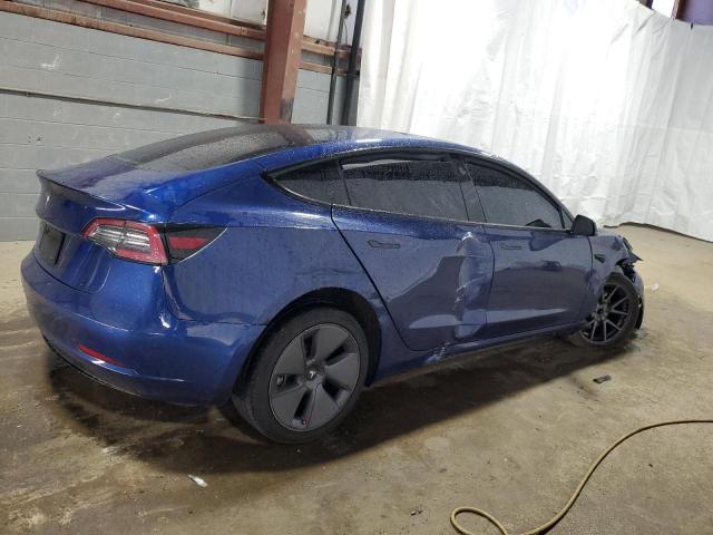 5YJ3E1EAXNF287586 - 2022 TESLA MODEL 3 BLUE photo 3