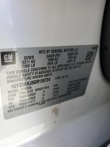 1GYS3KKJ8GR136734 - 2016 CADILLAC ESCALADE ESV PLATINUM თეთრი ფოტო 14