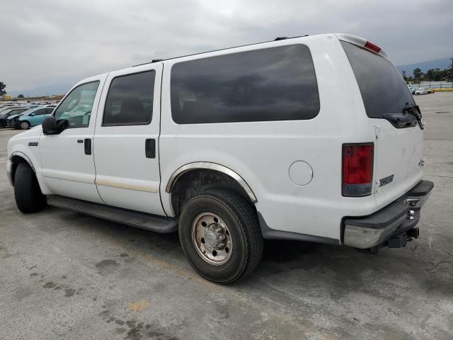 1FMNU40L45ED42262 - 2005 FORD EXCURSION XLT WHITE photo 2