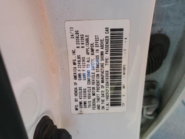 1HGCR2F35DA165656 - 2013 HONDA ACCORD LX WHITE photo 12