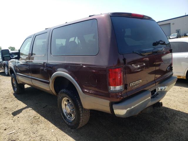 1FMNU43S8YEA05407 - 2000 FORD EXCURSION LIMITED BURGUNDY photo 2