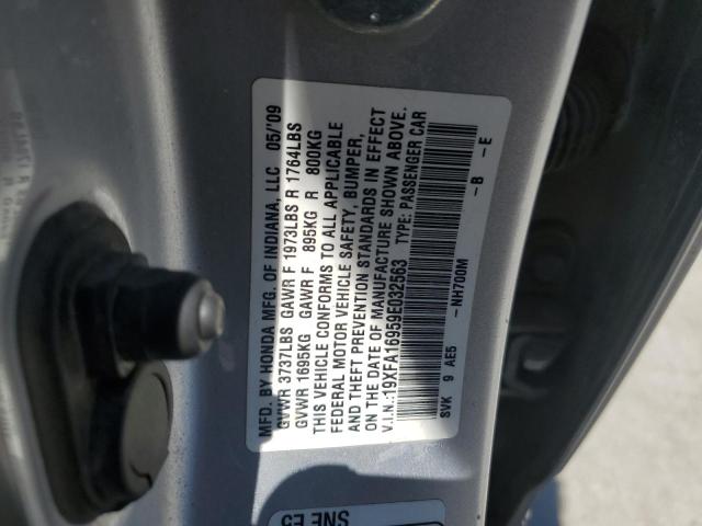19XFA16959E032563 - 2009 HONDA CIVIC EXL 银色 照片 12