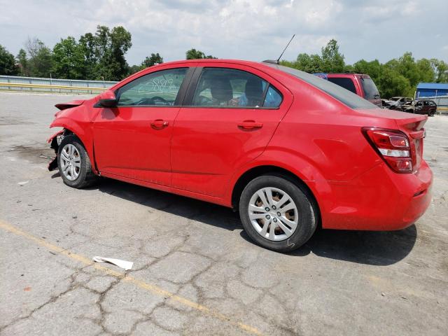 1G1JB5SH0H4124149 - 2017 CHEVROLET SONIC LS RED photo 2