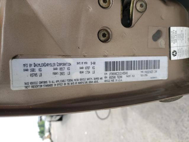 1P3AS46C31D145549 - 2001 PLYMOUTH NEON BASE 棕色 照片 12