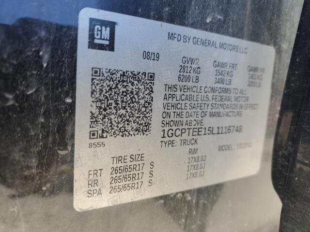 1GCPTEE15L1116748 - 2020 CHEVROLET COLORADO ZR2 BLACK photo 13