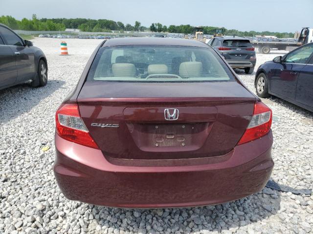 19XFB2F84CE055432 - 2012 HONDA CIVIC EX BURGUNDY photo 6